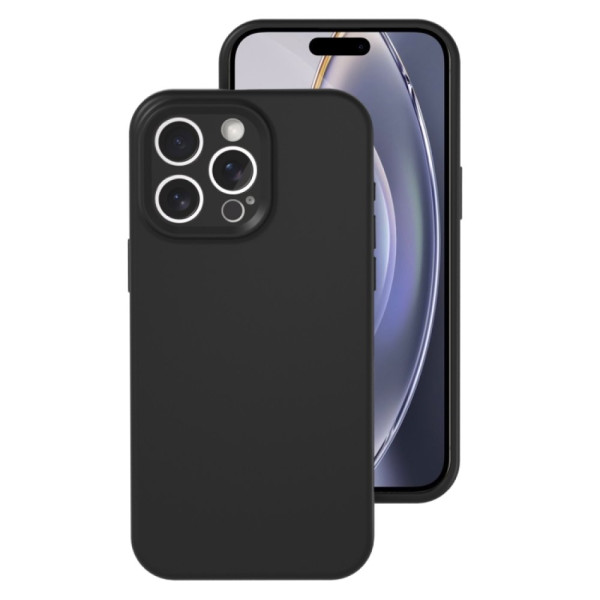iPhone 16 Pro Kılıf Nano içi Kadife Silikon - Siyah