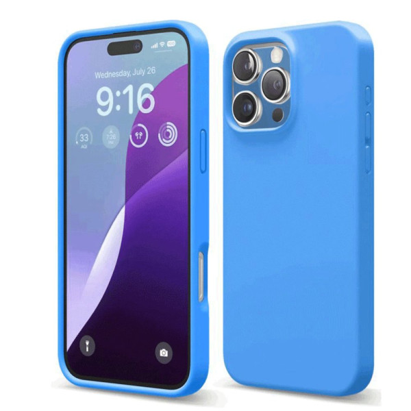 iPhone 16 Pro Max Kılıf First Silikon - Mavi