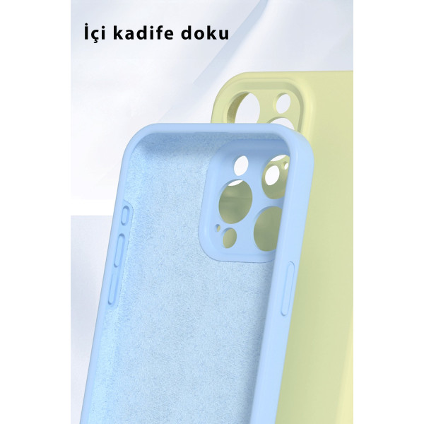 iPhone 13 Pro Max Kılıf Nano içi Kadife Silikon - Siyah