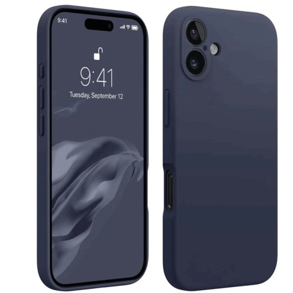 iPhone 16 Kılıf First Silikon - Lacivert