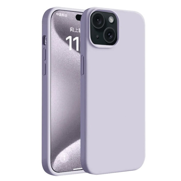 iPhone 15 Kılıf First Silikon - Lila