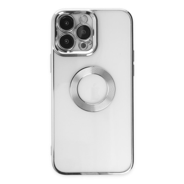 iPhone 14 Pro Kılıf Slot Silikon - Gümüş