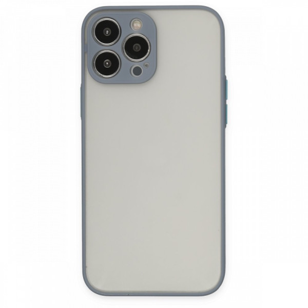 iPhone 14 Pro Max Kılıf Montreal Silikon Kapak - Gri