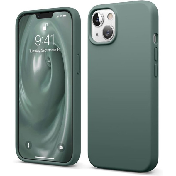 iPhone 13 Kılıf First Silikon - Koyu Yeşil