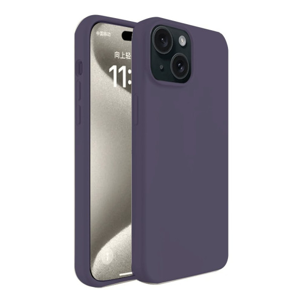 iPhone 15 Kılıf First Silikon - Mürdüm