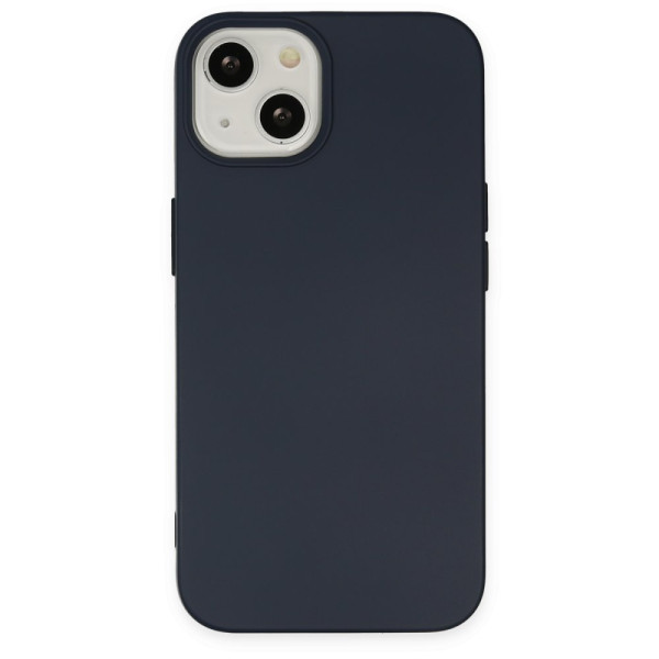 iPhone 15 Kılıf Nano içi Kadife Silikon - Lacivert
