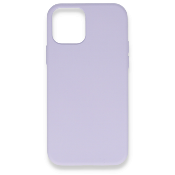 iPhone 12 Kılıf Nano içi Kadife Silikon - Lila