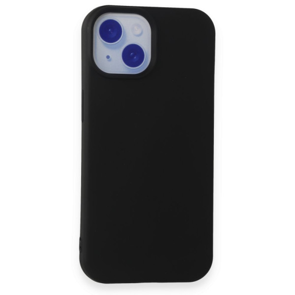 iPhone 15 Kılıf Nano içi Kadife Silikon - Siyah