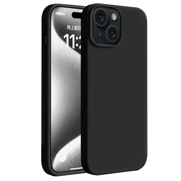iPhone 15 Kılıf First Silikon - Siyah