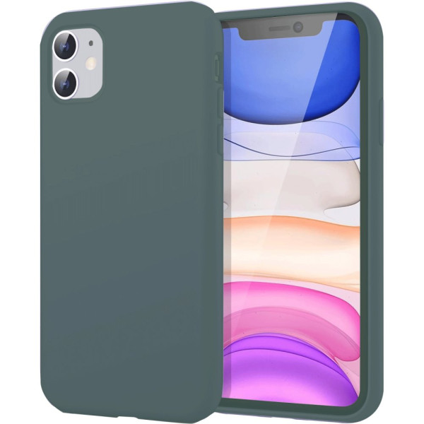 iPhone 11 Kılıf First Silikon - Koyu Yeşil