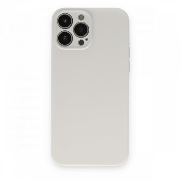 iPhone 13 Pro Max Kılıf Nano içi Kadife Silikon - Beyaz
