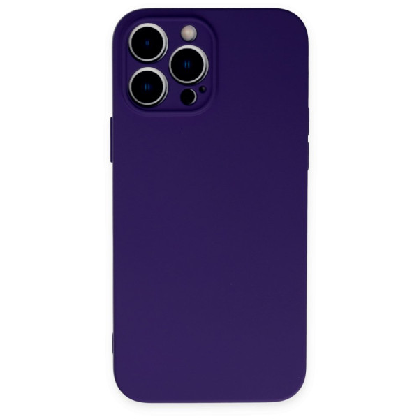 iPhone 13 Pro Max Kılıf Nano içi Kadife Silikon - Mor