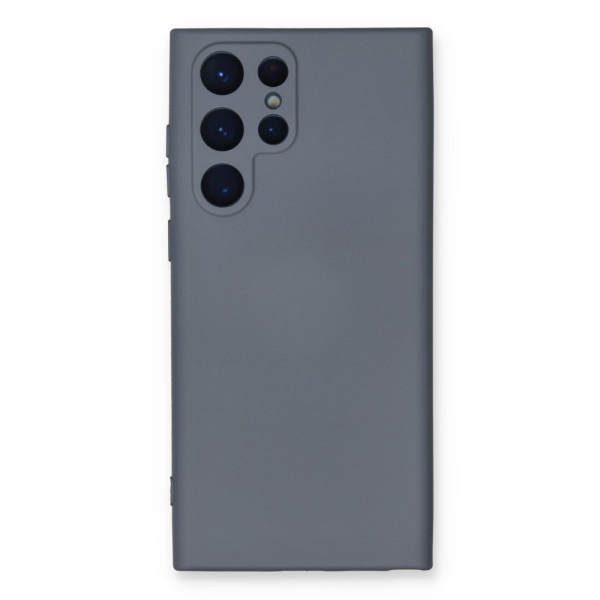 Samsung Galaxy S24 Ultra Kılıf Nano içi Kadife Silikon - Gri