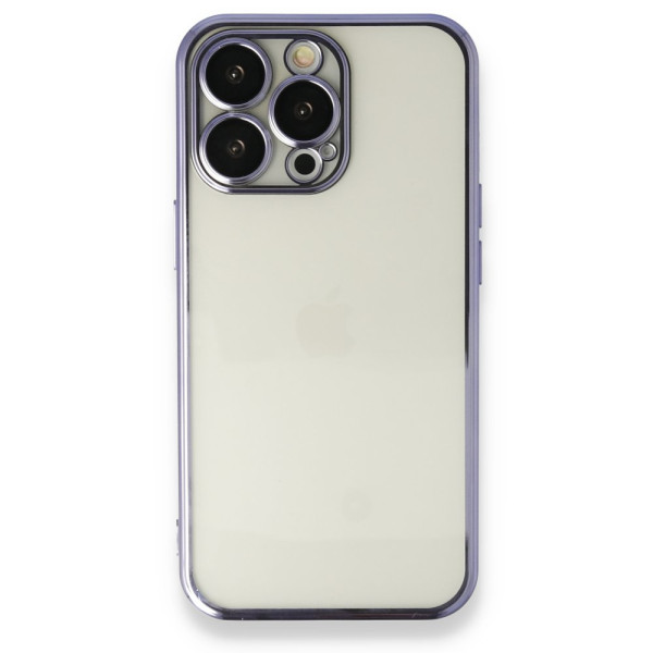 iPhone 13 Pro Max Kılıf Razer Lensli Silikon - Mor