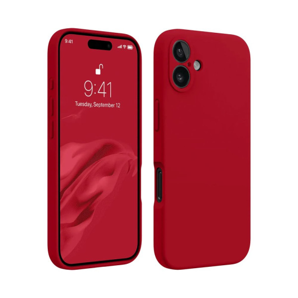 iPhone 16 Kılıf First Silikon - Kırmızı