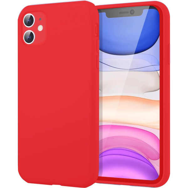 iPhone 11 Kılıf First Silikon - Kırmızı