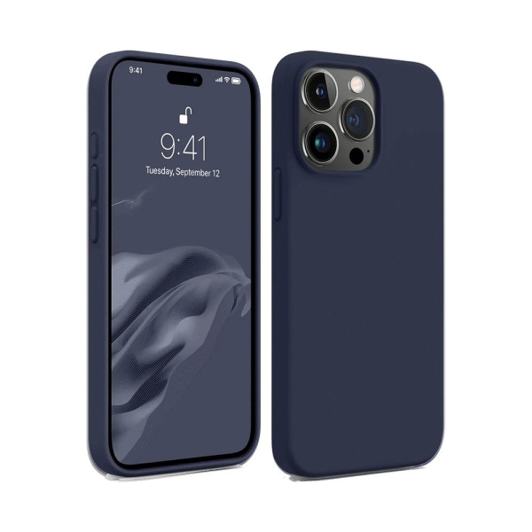 iPhone 15 Pro Kılıf First Silikon - Lacivert