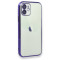 iPhone 12 Kılıf Razer Lens Koruyucu Silikon - Mor