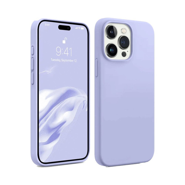 iPhone 15 Pro Max Kılıf First Silikon - Lila