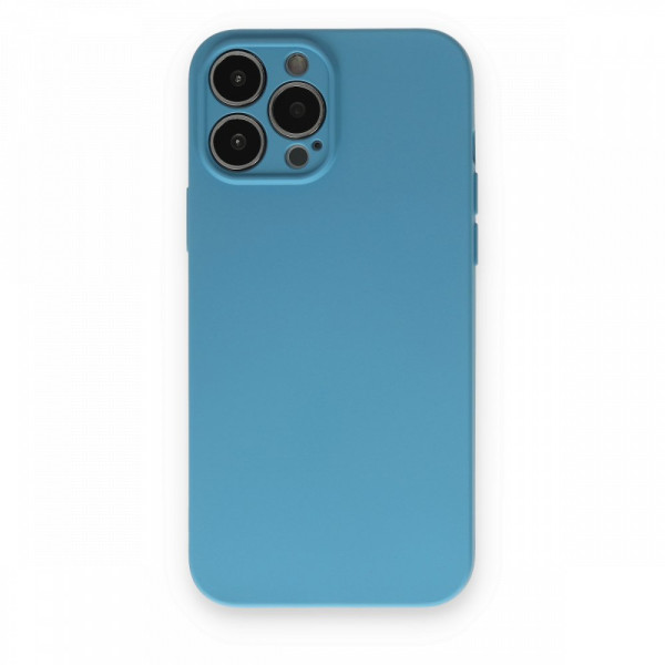 iPhone 13 Pro Max Kılıf Nano içi Kadife Silikon - Lacivert