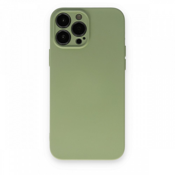 iPhone 13 Pro Kılıf Nano içi Kadife Silikon - Yeşil